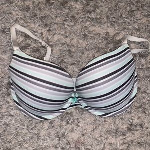 Striped push-up bra